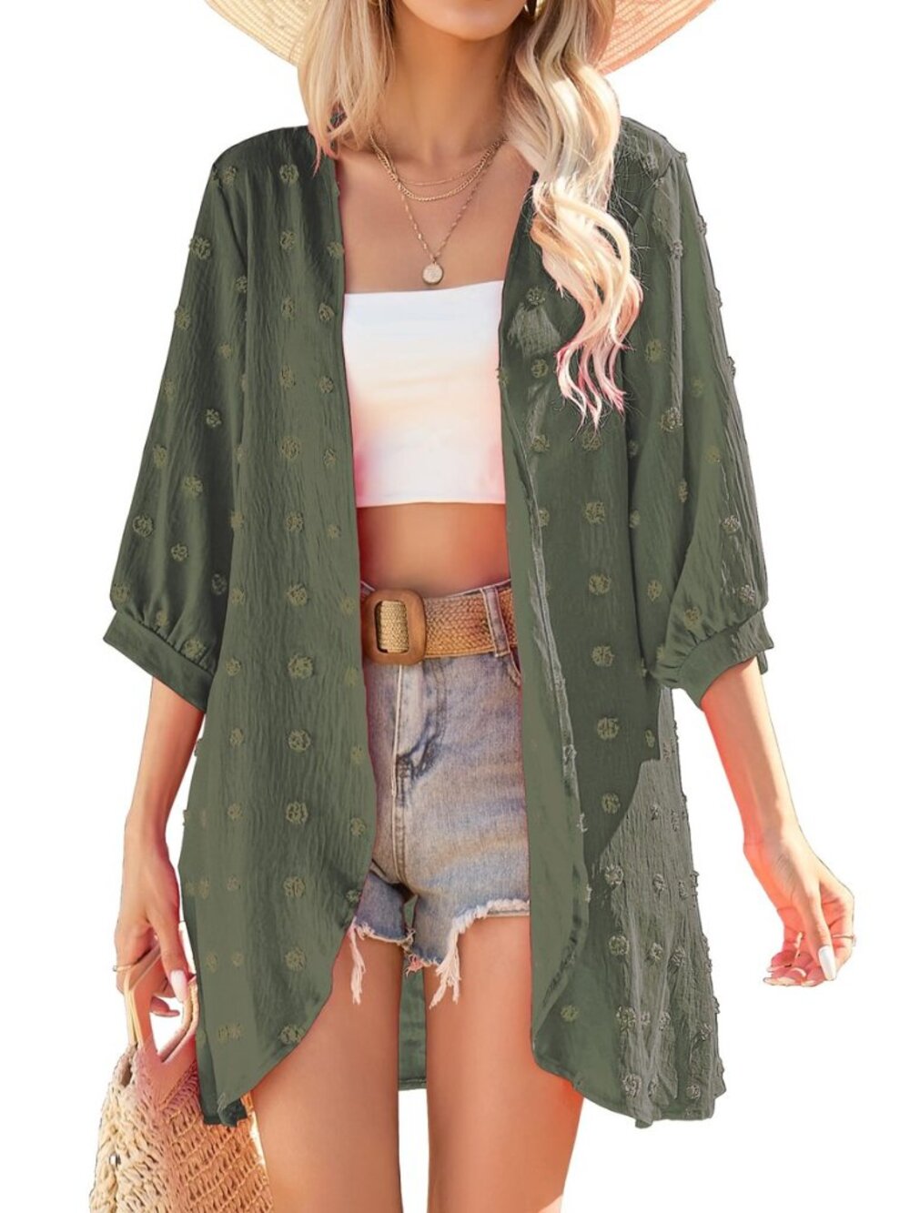 Kimonos for Women Lightweight Summer Cardigan Loose Beach Cover Up